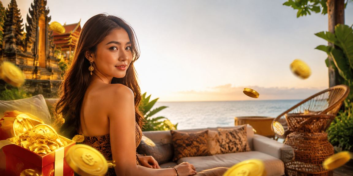 Area taruhan kasino di tepi pantai yang menggambarkan pengalaman hiburan premium bagi member VIP aktif